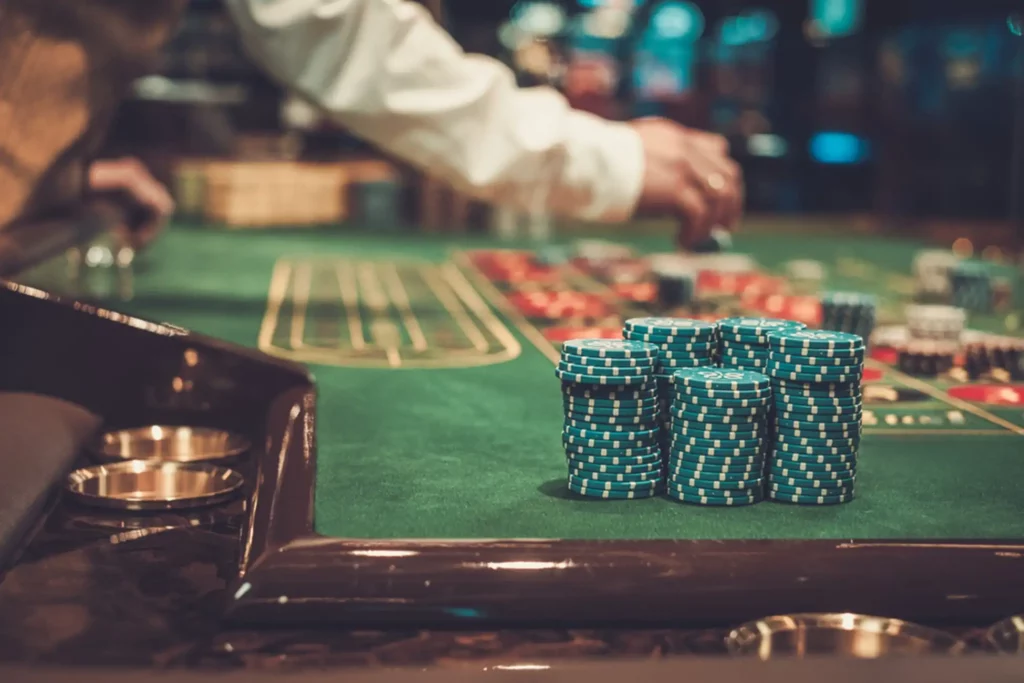casino roulette and croupier